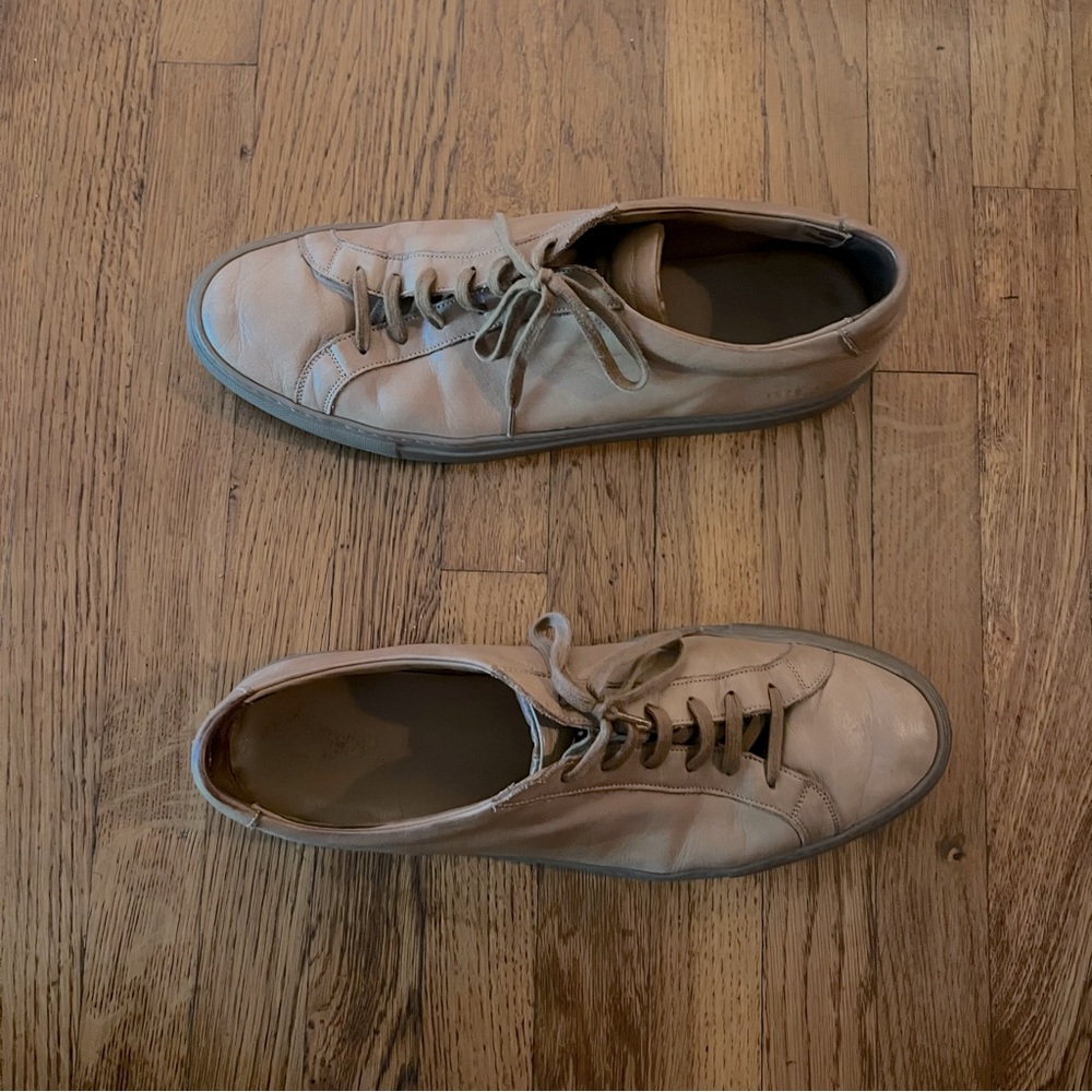 ✨COMMON PROJECTS | Original Achilles Beige / Tan Leather Sneakers / Trainers✨